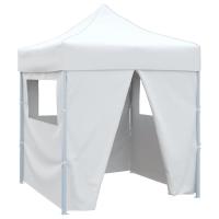 vidaXL Carpa Plegable Profesional 4 Paredes Acero Sombrilla Color Antracita,  Azul,  Crema y mas - details 2