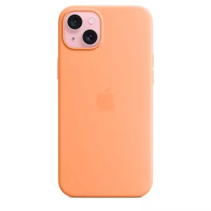 Funda de Silicona Original con MagSafe para Apple iPhone 15 Plus Naranja - 1