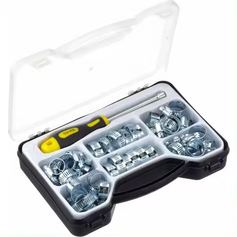 Juego de bridas para cables, abrazaderas de varios calibres (50 piezas) - 1