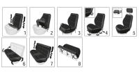 Cubiertas De Asiento De Coche Universales En Poliéster Bicolor Plain Fabric Estilo Elegante Protección Contra Manchas Adecuadas Para La Mayoría De Los Coches SUVs Y Furgonetas - details 6