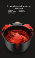 Freidora de aire sin aceite con control tactil 4,5L 1400W, horno air fryer digital color negro, Don Feliz - details 1