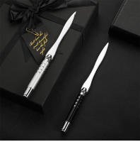 Cuchillo Para Abrir Letras De Metal En Forma De Sobres 1pc Regalo Creativo Para Oficina Hoja De Acero Inoxidable Para Cortar - details 3