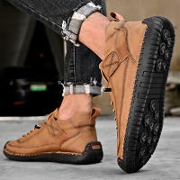Zapatos Casuales Para Hombre De Cuero Hacer a Mano Transpirables Mocasines De Moda Talla Grande 38-48 Zapatos De Barco Lujo - details 10