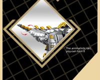Bloques De Construcción De Dinosaurio Y Avión 1106 Piezas 2 En 1 Para Niños Juguetes Educativos Regalos Mecha De Período - details 4