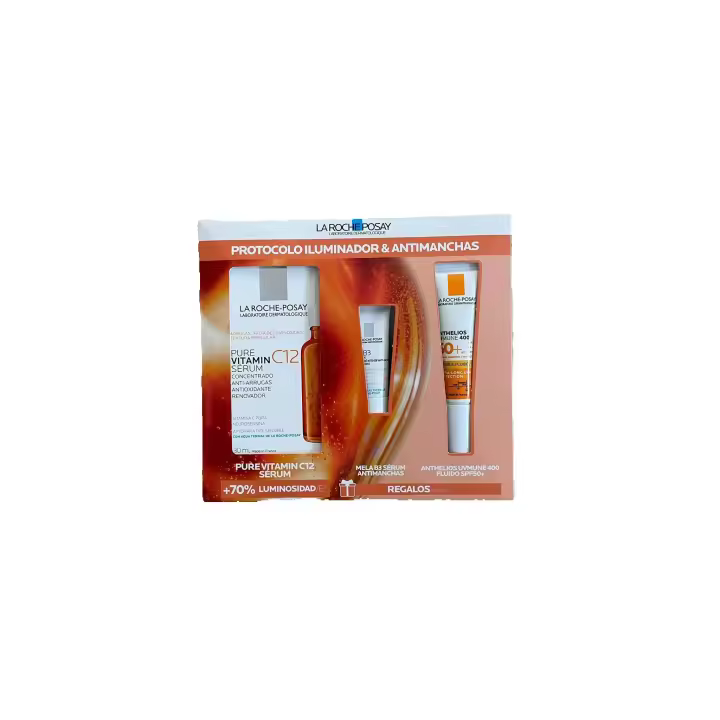 La Roche Posay Cofre Pure Vitamin C12 Serum 30ml+ Serum Mela B3 5ml. + Anthelios Uv-mune 400 Fluido Invisible 10ml - 1