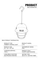 Lámpara De Camping LED Retro Impermeable Y Dimmer Para Tienda De Acampar Luz De Emergencia Para Exteriores Colgante - details 10