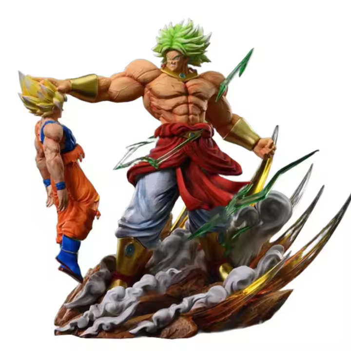 Figura De Acción Dragon Ball Broly Vs Super Saiyan Son Goku 20cm Modelo Colección Estatua Juguete Para Niños Regalos PVC GK - 1