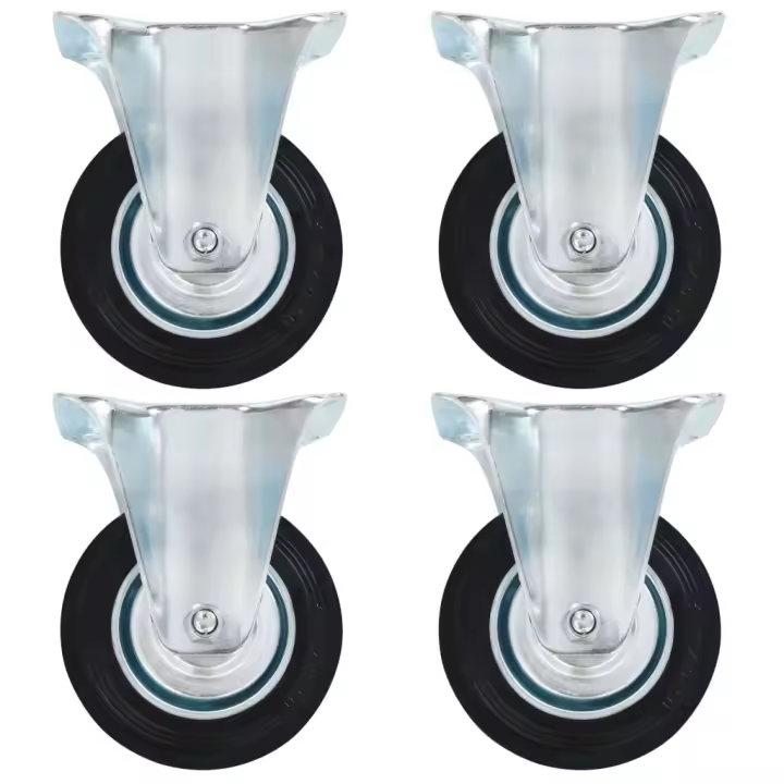 vidaXL Ruedas fijas 12 unidades 100 mm - 1