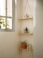 Estante De Madera Flotante Para Pared Estilo Rustico Organizador De Almacenamiento Para Baño Sala De Estar Estante De Arte Decoración De Hogar Regalo Para Padres Y Amigos - details 0