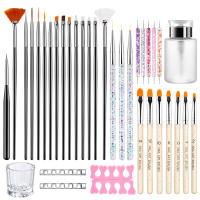 Set De Pinceles Para Arte De Uñas Con Pluma De Terapia De Luz Colorida Y Doble Punta Herramientas De Uñas Precisas - details 2