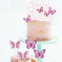 Topper De Pasteles De Mariposa Con Lentejuelas Para Cumpleaños De Princesa Decoración De Fiesta De Boda Para Niñas - details 15