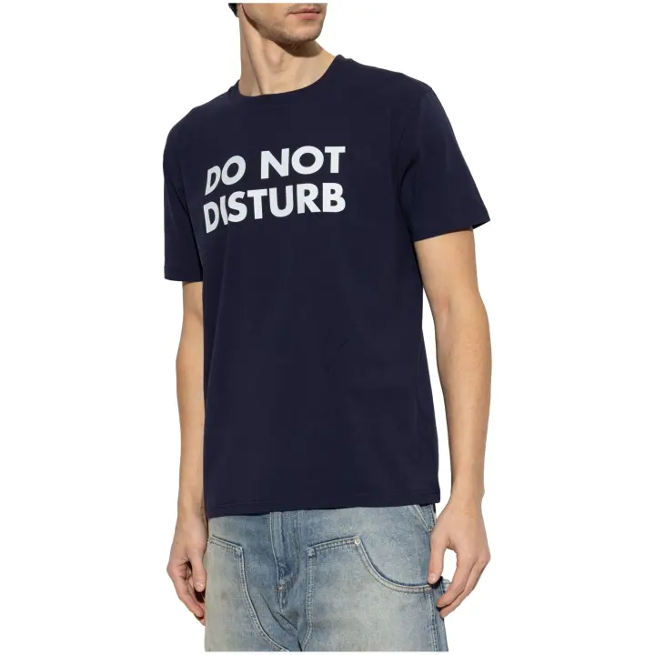 Camiseta MOSCHINO con Eslogan Do Not Disturb Color Marino - 1