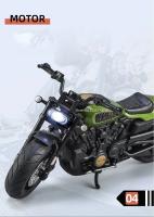 Modelo De Motocicleta De Escala 1:12 Sportster S De Aleación De Metal Con Absorción De Choque Y Luz Giratoria Para Niños Regalo - details 7