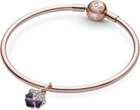 Pandora Charm Colgante Flor Pensamiento Morado 780776C01, Viene con embalaje de Caja de Rego original. - details 2