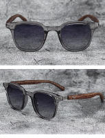 Gafas De Sol Vintage Para Hombre Marco De Madera Clásico Cuadrado Lentes Reflectantes Para Conducir Y Uso Diario - details 6