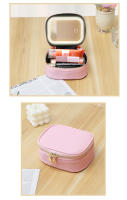 Bolso De Maquillaje Portátil Con Luz LED Y Espejo Organizador De Joyas Colgantes Y Anillos Caja De Almacenamiento De Cosméticos Material PU Estilo Fashion - details 11