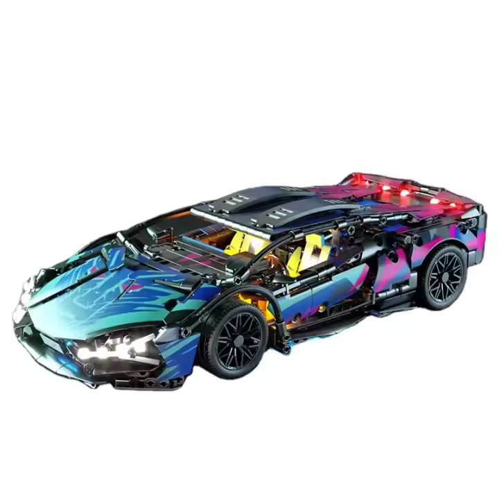 Bloques de construcción de piezas para niños, juguete de ladrillos para armar coche de carreras de velocidad 1:14,Mod.67128, ideal para regalo, 1186pcs, edad 6+ - 1
