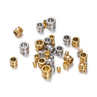 10Pcs Perlas De Acero Inoxidable Con Grandes Agujeros 4-10mm Para Creación De Joyas Pulseras Y Collares DIY - details 0