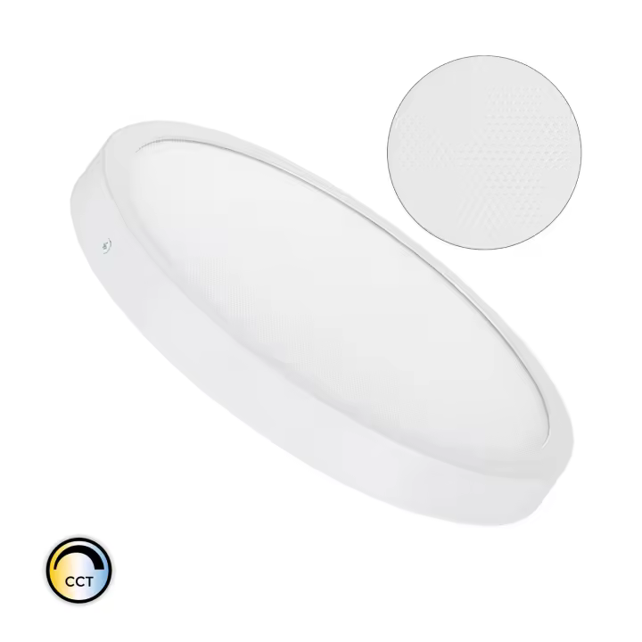 Ledkia Plafón LED 24W Circular Superslim CRI90 Microprismático CCT Seleccionable UGR17 Ø280 Mm - Fácil Instalación - 1