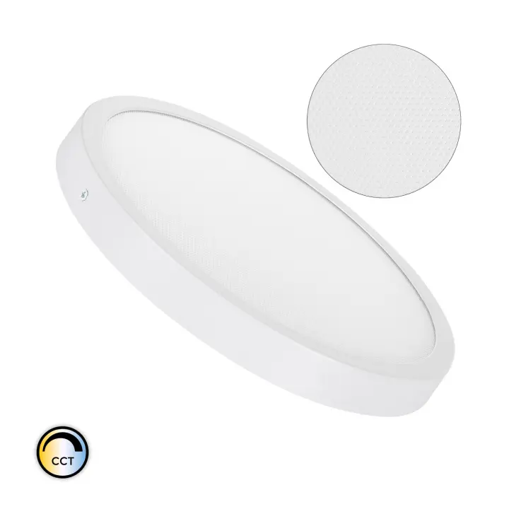 Ledkia Plafón LED 24W Circular Superslim CRI90 Microprismático CCT Seleccionable UGR17 Ø280 Mm - Fácil Instalación - 1