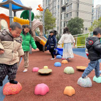 Piedras De Equilibrio Para Niños Juego De Entrenamiento De Equilibrio Antideslizantes Forma De Flor Stackables Para Promover Las Habilidades De Coordinación - details 5