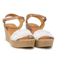 TINA KIZ 2452 Sandalias plataforma mujer 32277 24V SANDALIA PALA TRENZADA BLANCO/TAN - details 0