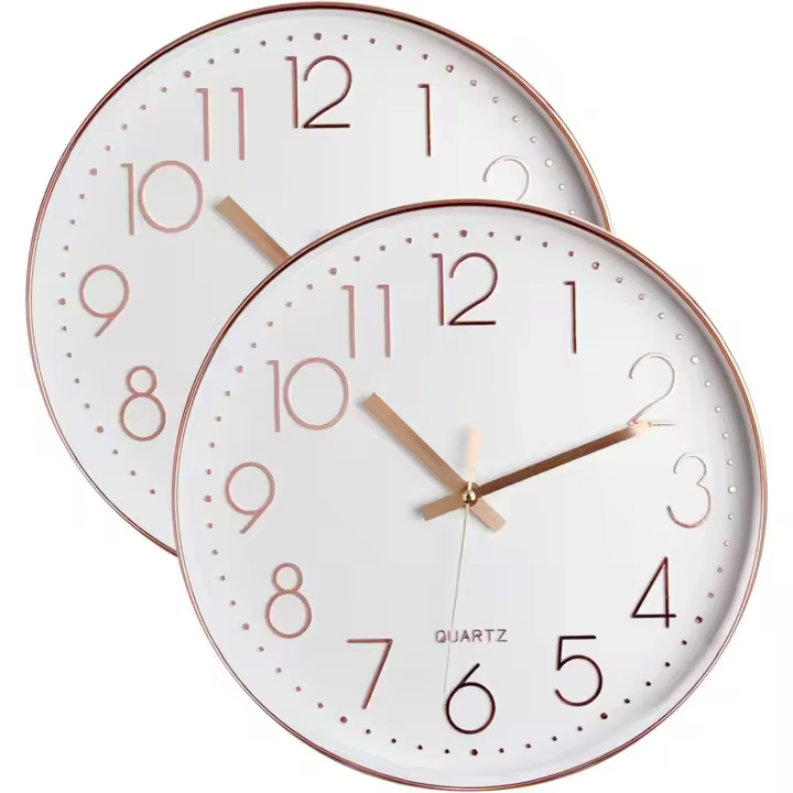 Rosa de 12 pulgadas, decorative Reloj de pared with Pilas para Sala de estar, Hogar, Oficina - 1