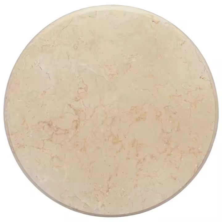 vidaXL Tablero para mesa mármol color crema Ø50x2,5 cm - 1