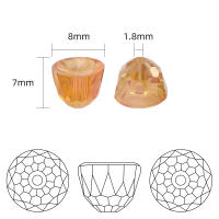 50Pcs Abalorios De Vidrio De 8mm En Forma De Campana De Austria Para Fabricación De Joyas Accesorios De Pendiente Material De Bricolaje - details 0