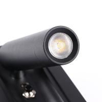Lámpara De Pared Moderna Y Sencilla Para Habitación De Hotel Dormitorio Estudio Lectura Protección Ocular Rotativa LED Metal Negro Y Blanco - details 2