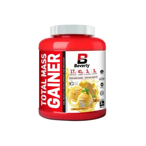 Beverly Nutrition Total Mass Gainer 3 Kg Vainilla - Ganador de Peso y Energía - 1
