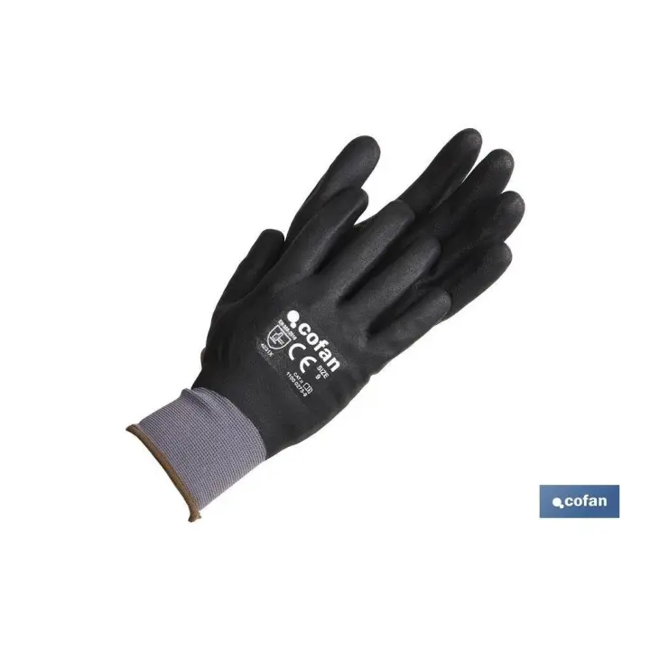 GUANTES 100% IMPREGNADOS DE NITRILO TALLA 10  ( PEDIDO MINIMO 12 UNIDADES ) COFAN - 1