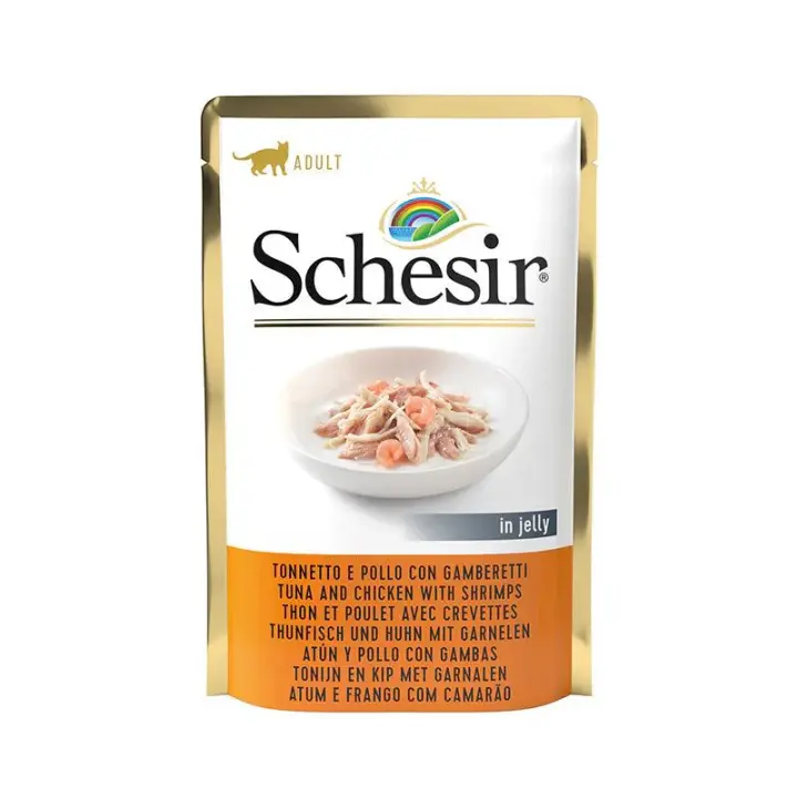 Schesir atún y pollo con Gambas en Gelatina 85gr - 1