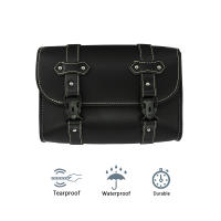 Bolsa De Sillín Para Motocicleta Impermeable De PU Cuero Con Hebilla De Desbaste Universal Para Harley Dyna Sportster XL883 Estilo Punk - details 5