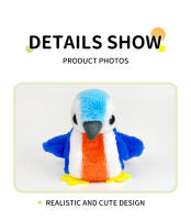 Juguete Interactivo Para Gatos Recargable Con Pájaro Silbante Y Batiente Sin Volar Con Nepote Para Gatos De Interior Juguete De Peluche Activado Al Tocar - details 14