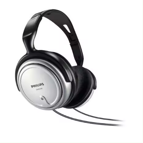 Philips SHP2500/10 – Auriculares Cableados para TV con Sonido Envolvente, Diseño Ergonómico y Cable Extra Largo de 6 Metros - 1