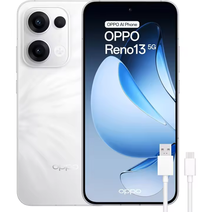 OPPO Reno13 5G - Smartphone Libre con IA, 12GB/256GB, Pantalla AMOLED 6.6" 120Hz, Cámara 50MP, IP69, Batería 5.600, Carga Rápida 80W, (Versión Española) - 1