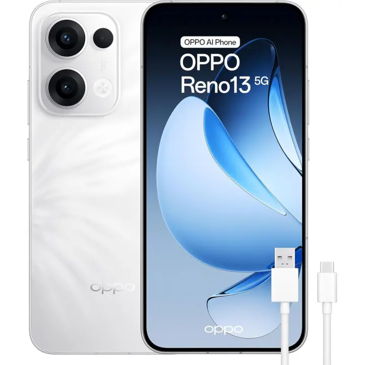 OPPO Reno13 5G - Smartphone Libre con IA, 12GB/256GB, Pantalla AMOLED 6.6" 120Hz, Cámara 50MP, IP69, Batería 5.600, Carga Rápida 80W, (Versión Española) - 1