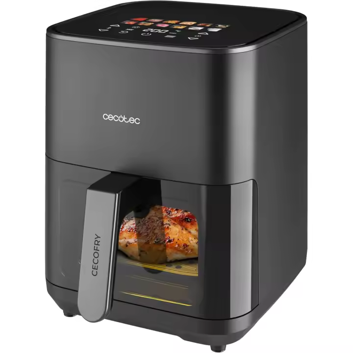 Cecotec Freidora de Aire sin Aceite 4L Plancha Grill Doble Resistencia Air Fryer Cecofry&Grill Duoheat 4000. 1900W, Pared Divisoria Móvil, Temperatura Regulable 40-200°C, 10 Menús - 1