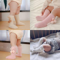 Calcetines De Punto Para Bebés Con Borlas Pequeñas Medio 0-3 Años Calcetines De Algodón Para Niños Leggings Sueltos Para Bebés - details 4