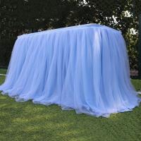 Enagua De Tules Para Mesa Rectangular Redonda Ovalada Cuadrada Ruffle Tutu De Organza Para Bodas Fiestas Showers Decoración De Mesa - details 10
