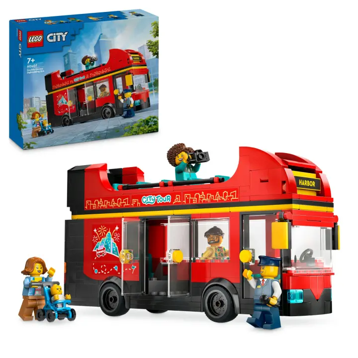 Autobús Turístico Rojo de Dos Plantas - LEGO CITY 60407 - 1