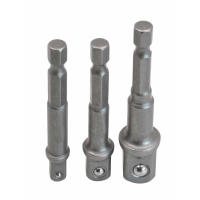 JUEGO DE ADAPTADORES DE PARA LLAVES DE VASO 1/4",3/8",1/2" CON VASTAGO PARA TALADRO O ATORNILLADOR DE 1/4" - details 0