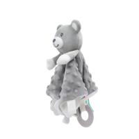 Toalla calmante para bebés con diseño de animales de dibujos animados, de silicona, masticable y suave. MOV,La toalla de confort para bebés puede ser importada, muñeca, bebé, dormir, juguete de mano de peluche - details 13