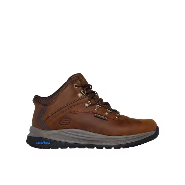 Skechers 205285_BRN Botines montañeros para hombre marrones en piel y sintético 81794 - 1