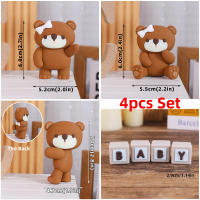 Toppers De Pastel Oso Oscuro Para Fiesta De Cumpleaños De Niños Y Niñas Decoración De Pastel Con Letras Oso Estrellas Nubes Para Baño De Muyerno - details 9