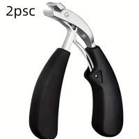 Tijeras De Uñas Curvadas Grandes Y Profesionales 2 Piezas Resistentes Al Splatter Acero Inoxidable Para Uñas Gruesas Y Bigotes - details 5