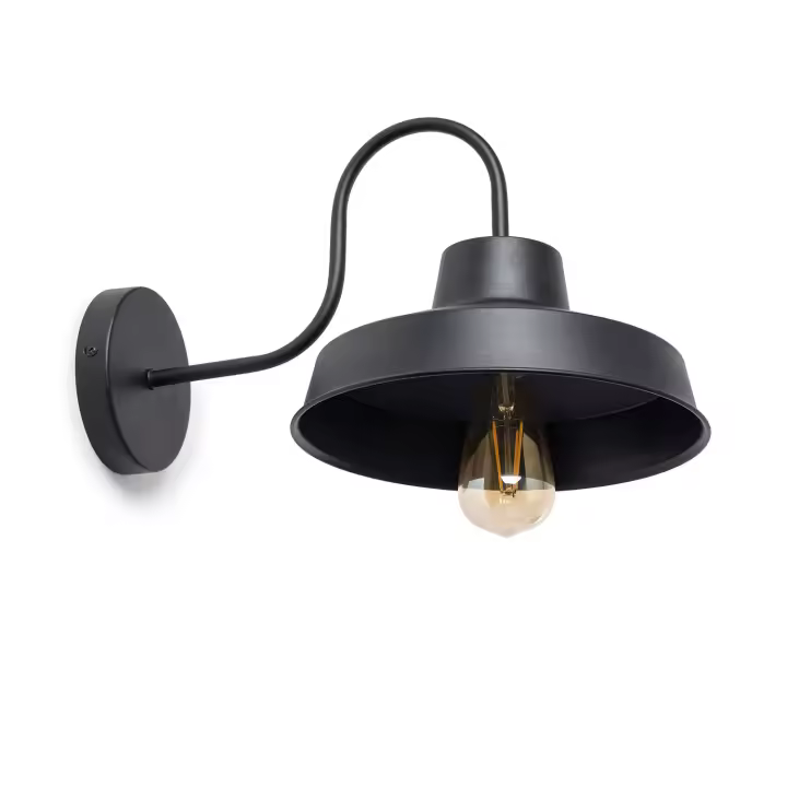 Ledkia Lámpara de Pared Metal Peony Negro - 1