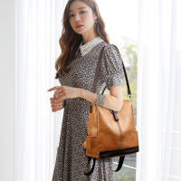 Mochila antirrobo de piel sintética para mujer, de gran capacidad bolso de hombro, de viaje, de marca famosa, a la moda - details 4