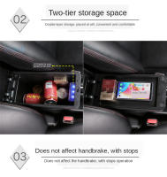 Soporte Central Para Honda Fit / Jazz 2015-2020 Caja De Almacenamiento Interior Con 3 USB Material PU Y Plástico ABS - details 6